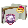 Office Jansan | Smead 26800 End Tab Pressboard Classification Folders with Four SafeSHIELD Fasteners - Letter, Gray-Green (10/Box) image number 3