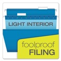  | Pendaflex 04152 1/5 BLU 1/5-Cut Tabs Colored Reinforced Hanging Letter Folders - Blue (25/Box) image number 4