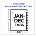 Office Jansan | Avery 11331 11 in. x 8.5 in. 12-Tab Jan. to Dec. Durable Preprinted Plastic Tab Dividers - Assorted (1-Set) image number 6