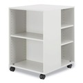 Office Carts & Stands | Durable 311302 20.79 in. x 23.31 in. x 29.45 in. 6 Shelves Wood Flexible Multi-Functional Cart for Office Storage - White image number 0