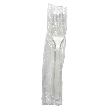Boardwalk BWKFORKHWPPWIW Wrapped Heavyweight Polypropylene Forks - White (1000/Carton)
