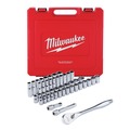 Socket Sets | Milwaukee 48-22-9010 47-Piece 1/2 in. Drive Metric and SAE Ratchet and Socket Set with FOUR FLAT Sides image number 0