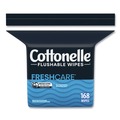 Cleaning & Disinfecting Wipes | Cottonelle 10358 5 in. x 7.25 in. 1-Ply Fresh Care Flushable Cleansing Cloths - White (8/Carton) image number 1