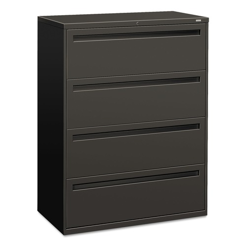 Office & Office Supplies | HON H794.L.S Brigade 700 Series Four-Drawer 42 in. x 18 in. x 52.5 in. Lateral File - Charcoal image number 0