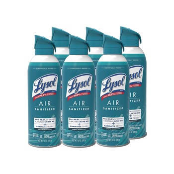 LYSOL Brand 10 oz Aerosol Air Sanitizer Spray - Simple Fresh (6/Carton)