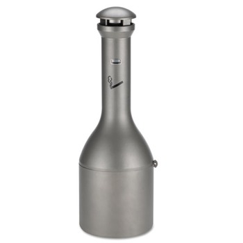 Rubbermaid Commercial Infinity 4.1 Gallon 39 in. Traditional Smoking Receptacle - Antique Pewter
