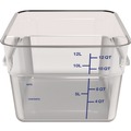 Bulk Savings Pricing 3 | Carlisle 1195407 11.13 in. x 11.13 in. x 8.25 in. 12 qt. Squares Polycarbonate Food Storage Container - Clear image number 1