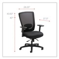 Office Jansan | Alera ALENV42M14 Envy Series 17 in. to 21.5 in. Seat Height Supports Up to 250 lbs. Mesh Mid-Back Multifunction Chair - Black image number 6