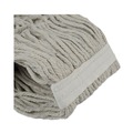 Cleaning & Janitorial Supplies | Boardwalk BWKCM02024S #24 Banded Cotton Mop Heads - White (12/Carton) image number 2