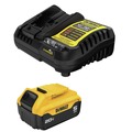Batteries | Factory Reconditioned Dewalt DCB205CR 20V MAX 5 Ah Lithium-Ion Battery and Charger Kit image number 0