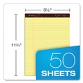 Office Jansan | Ampad 20-020R Gold Fibre 8.5 in. x 11.75 in. Quality Writing Pads - Wide/Legal, Canary-Yellow (1-Dozen) image number 2