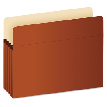 Pendaflex 5.25 in. Expansion Legal Size Pocket File - Red Fiber