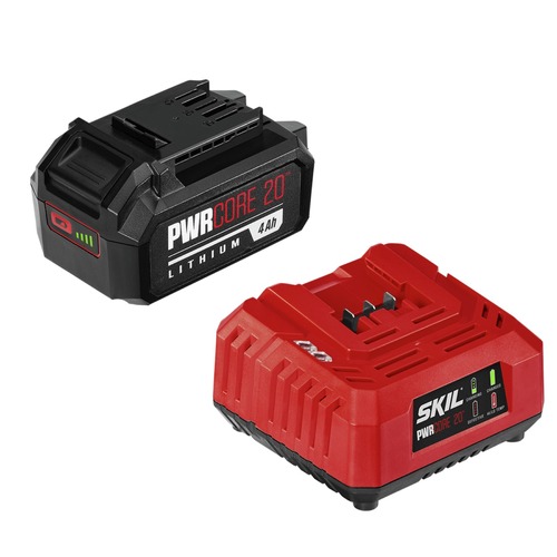 Presidents' Day Sale! Save $35 off $199! | Skil CB5196B-11 20V PWRCORE 20 Battery and Charger Starter Kit (4 Ah) image number 0