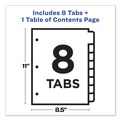 Office Jansan | Avery 11841 1 - 8 Tab 11 in. x 8.5 in. Customizable TOC Ready Index Divider Set - Multicolor (1 Set) image number 3