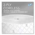 Toilet Paper | Scott 7006 Essential Coreless JRT Septic Safe 1150 ft. 2 Ply Tissues - White (12/Carton) image number 2
