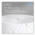 Toilet Paper | Scott 07006 Essential Coreless JRT Septic Safe 1150 ft. 2 Ply Tissues - White (12/Carton) image number 2