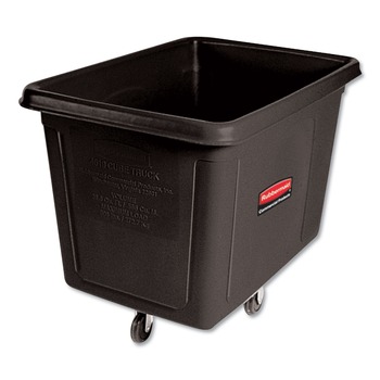 Rubbermaid Commercial 149 gal 600 lb Capacity Plastic Cube Truck - Black