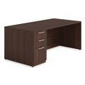 Office Desks & Workstations | Alera AE1NZK-UF3672S HRG 72 in. x 36 in. x 29 in. Seville Series Single Left Pedestal Desk - Mahogany image number 1