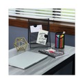 Office Jansan | Universal UNV20019 4.13 in. Diameter x 6 in. Height 3-Compartment Metal Mesh Pencil Cup - Black image number 5