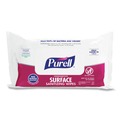 Cleaning & Disinfecting Wipes | PURELL 9371-12 1-Ply 7.4 in. x 9 in. Fragrance-Free Foodservice Surface Sanitizing Wipes - White (12 Pouches/Carton) image number 1