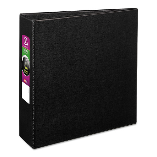 Office Jansan | Avery 27650 11 in. x 8.5 in. 3 in. Capacity 3 Rings Durable Non-View Binder with DuraHinge and Slant Rings - Black image number 0