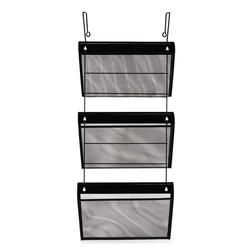  | Universal UNV20011 Mesh Three-Pack Wall Files with Hanger Set - Letter, Black (1-Set) image number 0