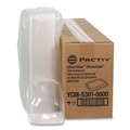 Food Trays, Containers, and Lids | Pactiv Corp. YCI853010000 9 x 7.4 x 1 Showcase Deli Plastic Dome Lid for 3-Compartment 48/64 oz Containers - Clear (220/Carton) image number 0