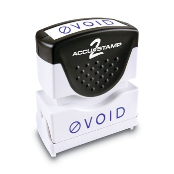 ACCUSTAMP2 1.63 in. x 0.5 in. VOID Pre-Inked Shutter Stamp - Blue