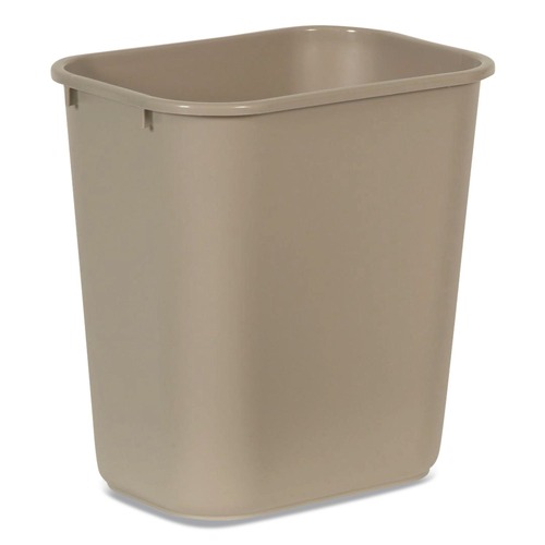 Trash & Waste Bins | Rubbermaid Commercial FG295600BEIG 7-Gallon Rectangular Deskside Wastebasket - Beige image number 0