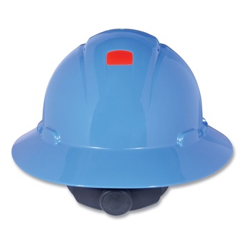 3M H-803SFR-UV H-800 SecureFit H-Series 4-Point Pressure Diffusion Ratchet Suspension Hard Hats with UV Indicator - Blue