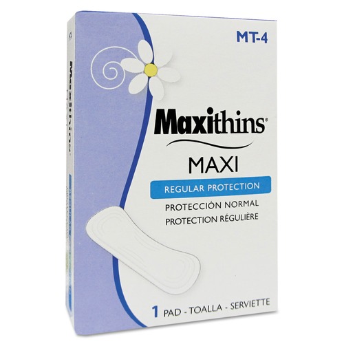 Save an extra 10% off this item! | HOSPECO MT-4 Maxithins #4 Vended Sanitary Napkins (250/Carton) image number 0