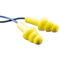 Ear Plugs | 3M 340-4007 E-A-R UltraFit 25dB NRR Corded Metal-Detectable Reusable Earplugs - Blue/Yellow (100/Box) image number 0