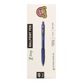 Pens | Zebra ZEB22248 Z-Grip Ballpoint Pen, Retractable, Medium 1 mm, Blue Ink, Blue/Clear Barrel, 48/Pack image number 4
