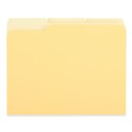  | Universal UNV10504 Deluxe Colored Top 1/3-Cut Tabs Letter Size File Folders - Yellow/Light Yellow (100/Box) image number 2