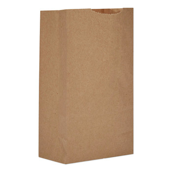 Ross & Wallace Paper Products 100303500PK/BL 4.74 in. x 2.91 in. x 8.66 in. #3 Size Grocery Paper Bags - Kraft (500/Bundle)