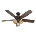 Ceiling Fans | Hunter 53051 Conway 52 in. Casual Cocoa Walnut Indoor Ceiling Fan with 3 Lights image number 0