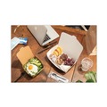 Food Service | Pactiv Corp. NOB02W EarthChoice OneBox 9 in. x 4.85 in. x 2 in. 55 oz. Paper Box - White (100/Carton) image number 3