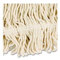 Mops | Rubbermaid Commercial FGD11306WH00 1 in. Headband Super Stitch Cotton Looped End Wet Mop Head - Large, White (6/Carton) image number 3