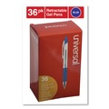 Office Jansan | Universal UNV39911 0.7 mm. Medium Comfort Grip Retractable Gel Pen - Blue Ink, Clear/Blue Barrel (36/Pack) image number 2
