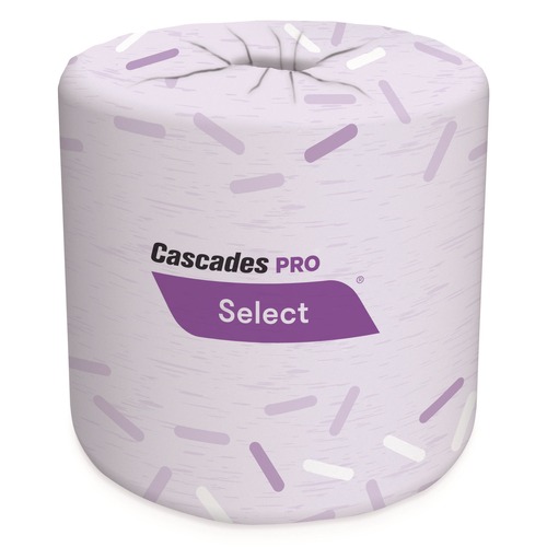 Cleaning & Janitorial Supplies | Cascades PRO B031 4 in. x 3.25 in. 2-Ply Select Standard Bath Tissue - White (48/Carton) image number 0