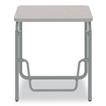 Office Furniture & Lighting | Safco 1223GR 27.75 in. x 19.75 in. x 29 in. to 43 in. AlphaBetter 2.0 Height-Adjustable Student Desk with Pendulum Bar and Book Box - Pebble Gray image number 1