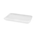 Food Service | Pactiv Corp. 0TF104S00000 9.13 in. x 7.13 in. x 0.65 in. #4 Shallow Foam Meat Tray - White (500/Carton) image number 1
