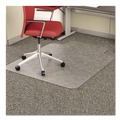 Office Jansan | Deflecto CM11232 45 in. x 53 in. Wide Lipped EconoMat Occasional Use Chair Mat for Low Pile Carpet - Clear image number 6