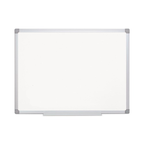  | MasterVision MA2707790 Gold Ultra 48 in. x 72 in. Aluminum Frame Magnetic Earth Dry Erase Board - White/Silver image number 0