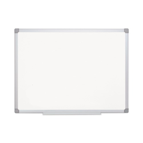 Office & Office Supplies | MasterVision MA2707790 Gold Ultra 48 in. x 72 in. Aluminum Frame Magnetic Earth Dry Erase Board - White/Silver image number 0