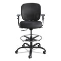  | Safco 3394BL Vue Heavy-Duty Extended Height Stool Fabric Seat Nylon Mesh Back - Black image number 3
