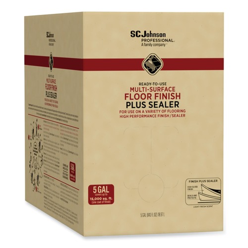Labor Day Sale! Save $30 off $199! | SC Johnson 362834 5 gal. Bag-in-Box Ready-To-Use Multi-Surface Floor Finish Plus Sealer - Light Fresh Scent image number 0