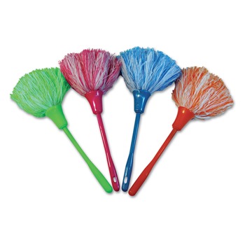 CLEANING BRUSHES | Boardwalk BWKMINIDUSTER MicroFeather Microfiber Feather 11 in. Mini Dusters - Assorted Colors