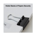 Office Jansan | Universal UNV10199 Binder Clips - Mini, Black/Silver (1 Dozen) image number 4