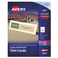 Avery 05915 Large Embossed Tent Card, Ivory, 3.5 X 11, 1 Card/sheet, 50 Sheets/pack image number 0
